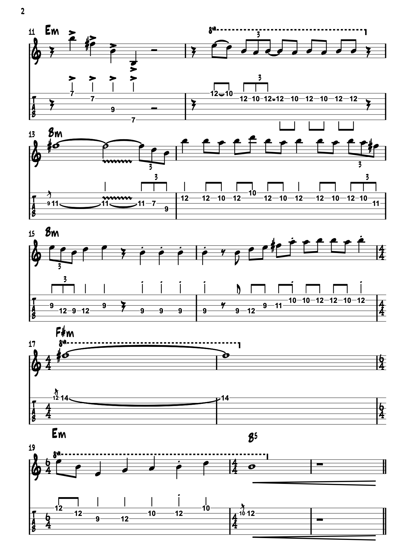 money sax solo guitar 2
