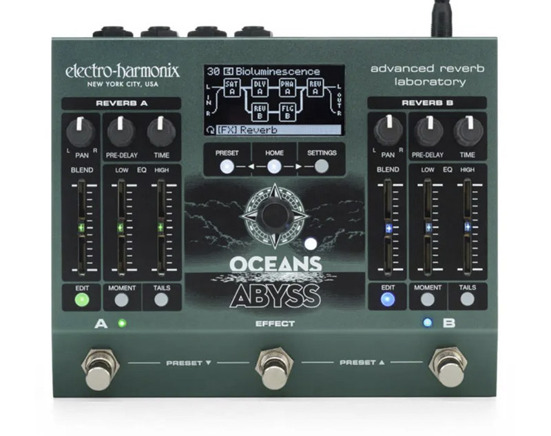 EHX Oceans Abyss Reverb fronte