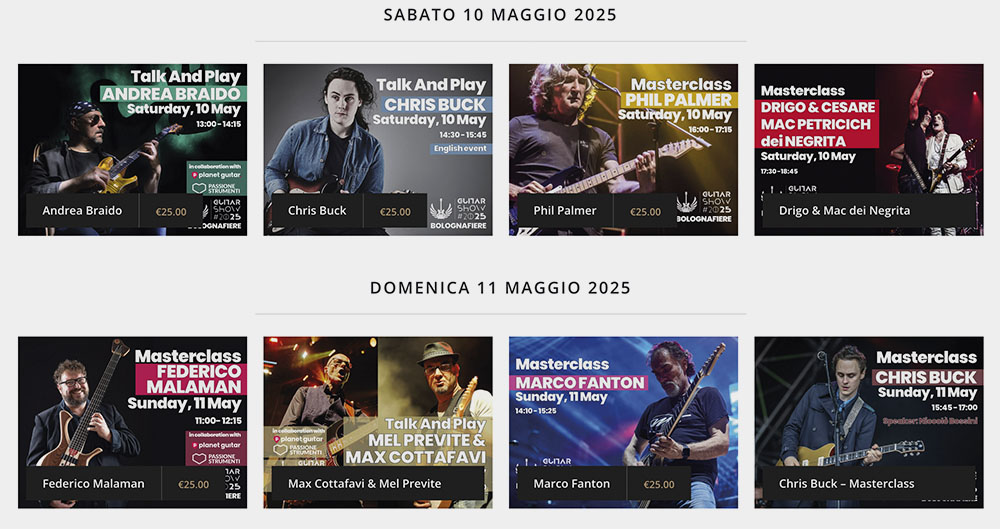 guitar show 2025 eventi